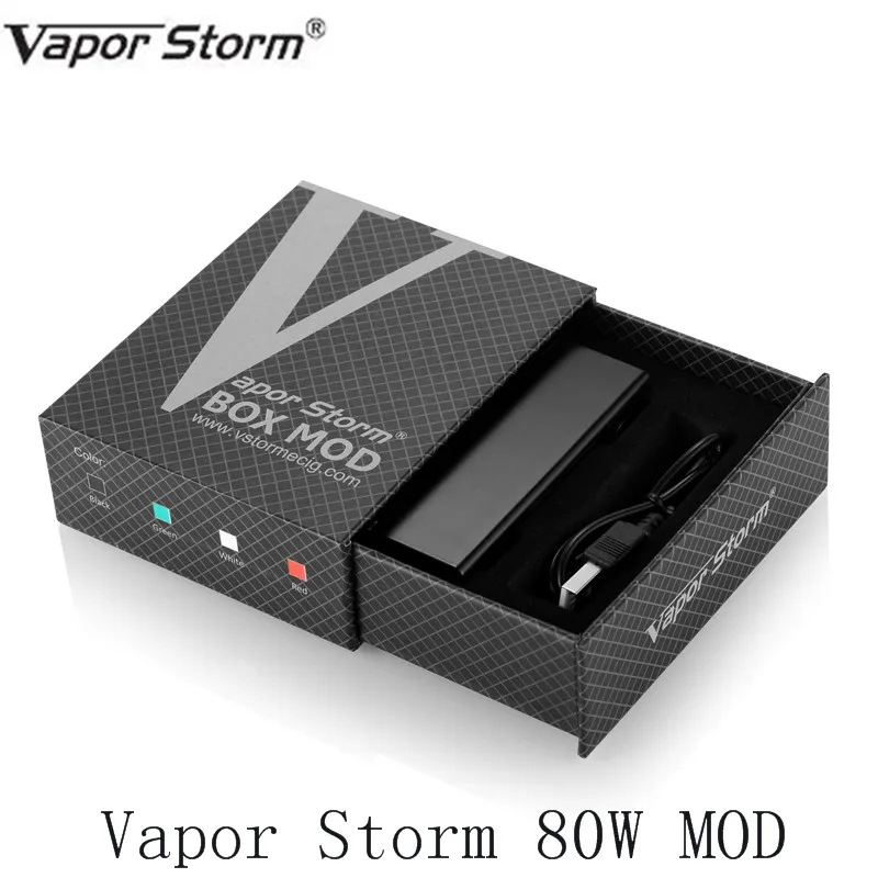 

Original Vapor Storm V80 VW TC 80W MOD Temperature Control Box Mod Vape 510 Thread Electronic Hookah RDA Electronic Cigarette