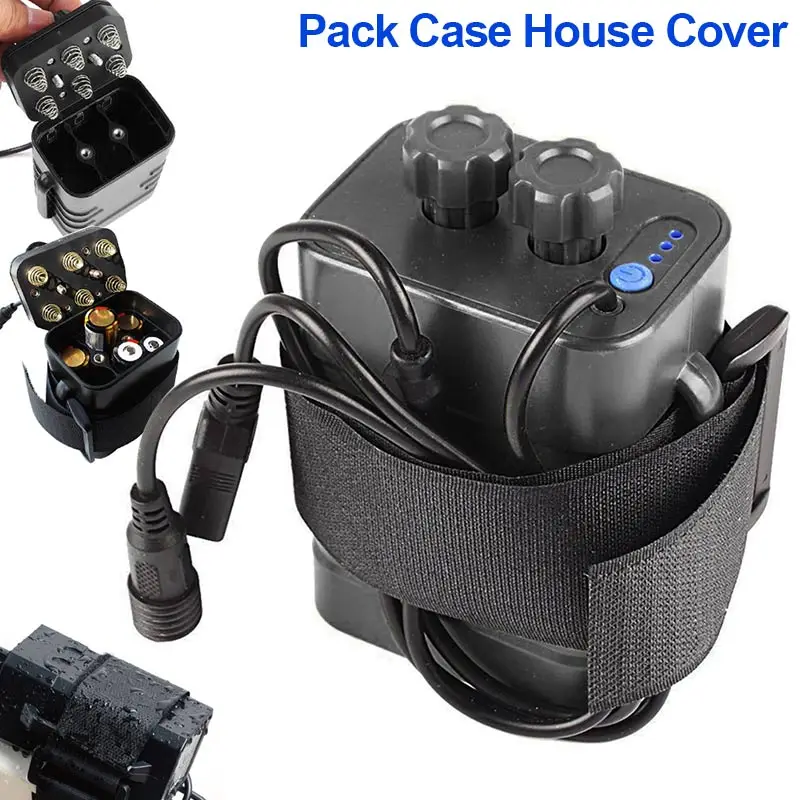 8.4V 18650 Waterproof Battery Pack Case 6 Pcs Batteries Holder Storage