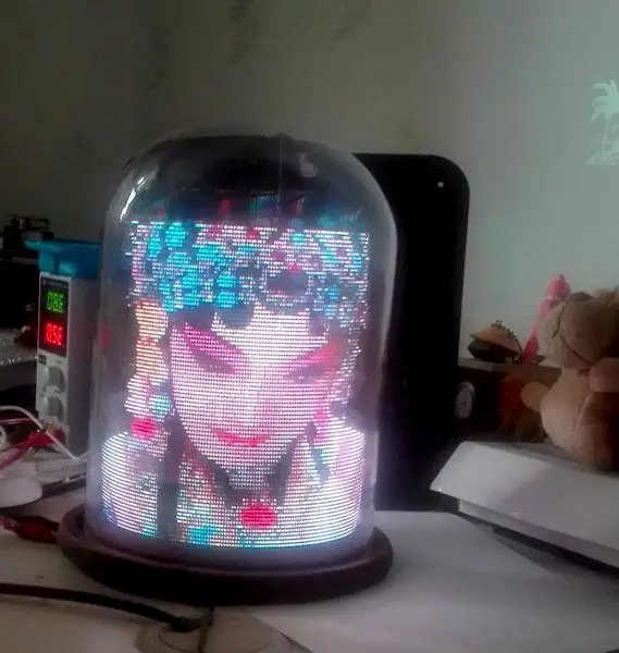 

Rotating display, bar lights diameter180 height280, 160 led full-color POV, animation POV DIY programming rotary logo advertisi
