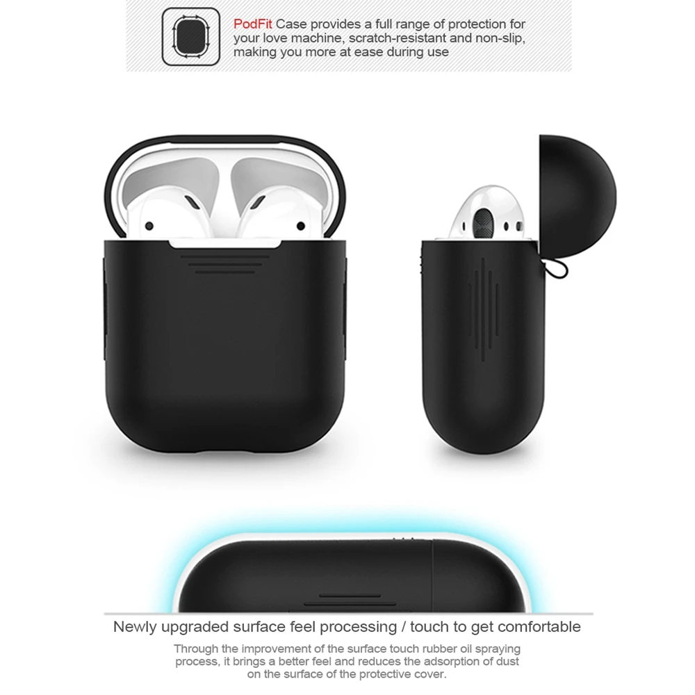 1 шт. ТПУ Силиконовые Bluetooth беспроводные наушники чехол для AirPods защитный чехол Аксессуары для кожи для Apple Airpods зарядная коробка