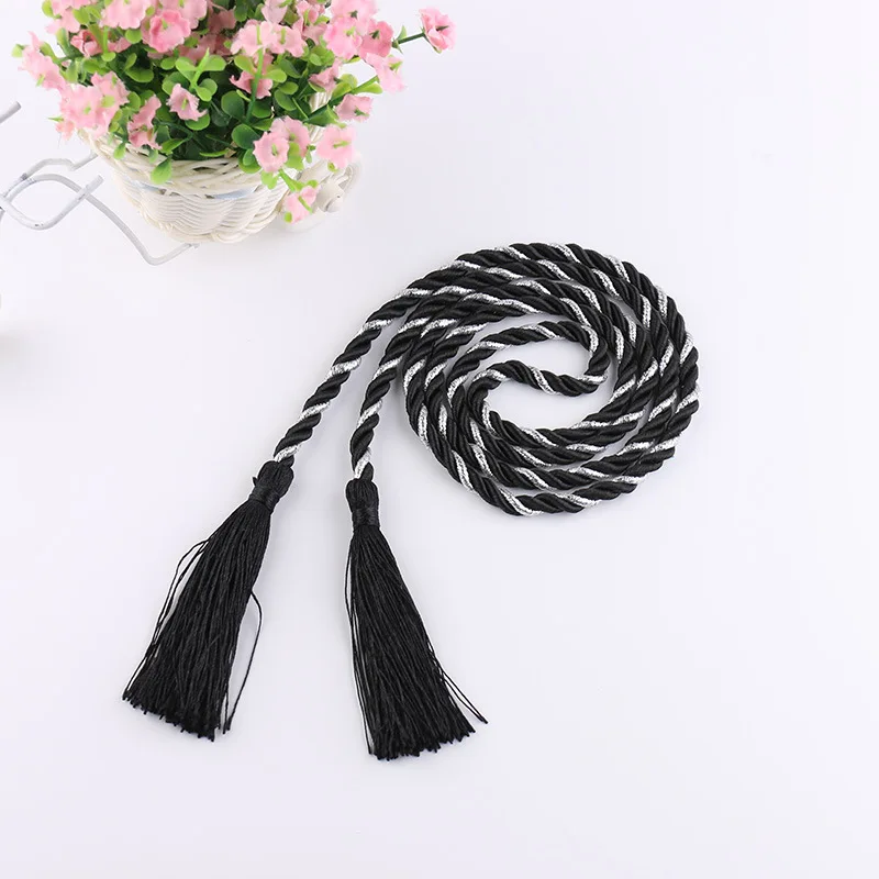 

2019 Promotion Tension Rod Colorful Hand Woven Weaving Tassel Tieback Rope Ties Tied Lanyard Simple Diy Hanging For Home Decor
