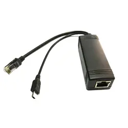 Активный участник Мощность Over Ethernet Splitter адаптер 48 V до 5 V IEEE802.3af 100 м