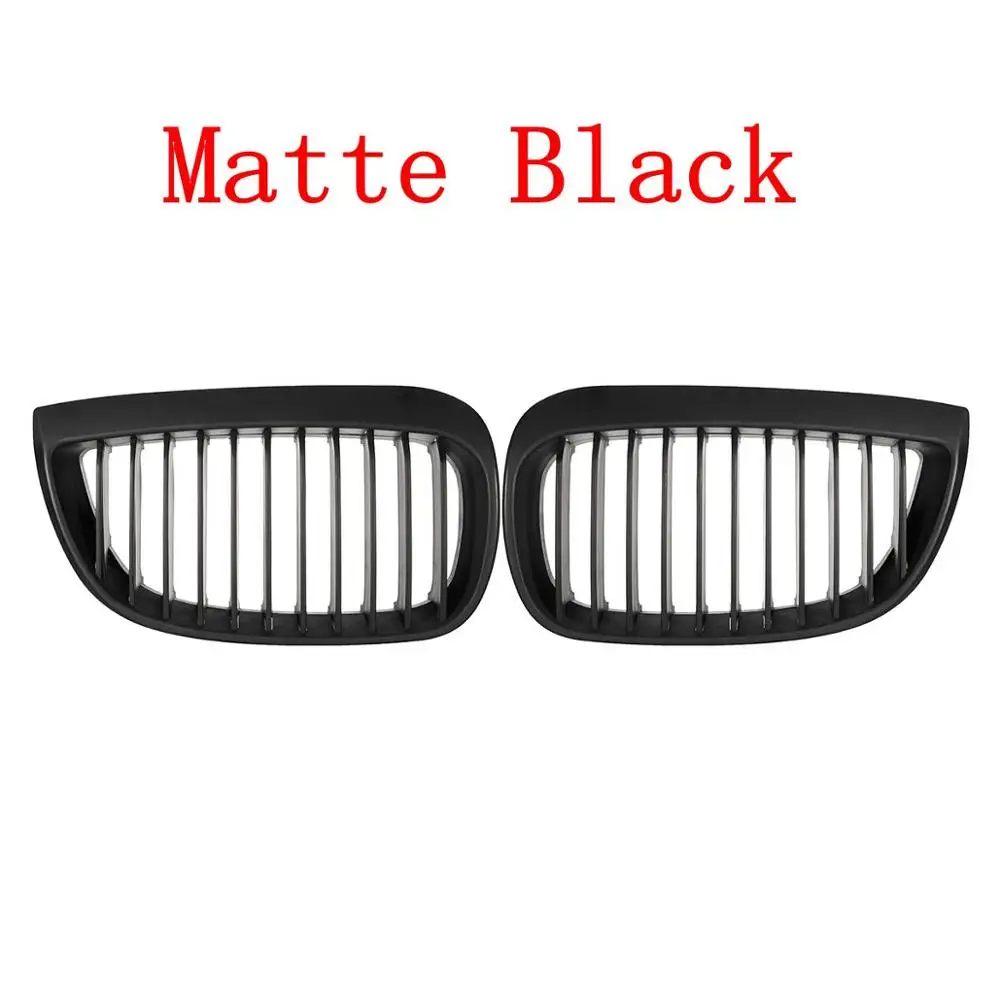 Пара Слева и справа автомобиля спереди Спорт почек гриль решетки матовый черный для BMW E87 E81 1 серия 2004-2007 - Цвет: Matte Black