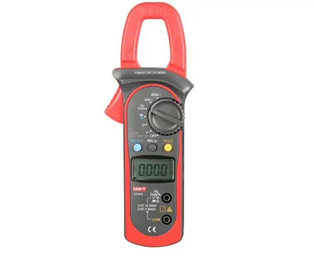 UNI-T UT201 UT202A UT203 UT204A 600A AC DC Digital Clamp Meters With Temperature Test 600V Voltage Auto Range Multimeters - Цвет: UT203