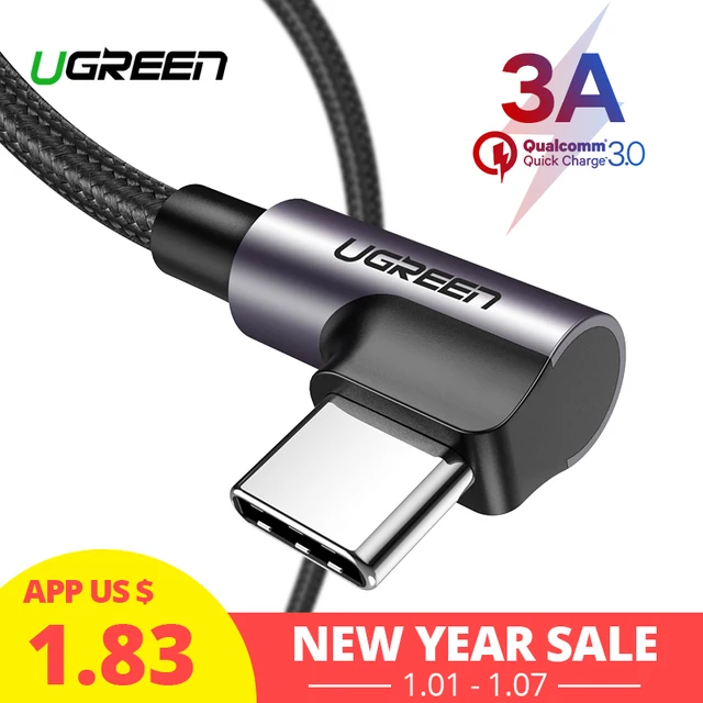 Cheap Ugreen 3A USB Type C 90 Degree USB Cable for Samsung Galaxy S9 plus Nokia 8 Xiaomi Mi 8 6 MAX 3 USB C Fast Charging Data Cable Cheap Ugreen 3A USB Type C 90 Degree USB Cable for Samsung Galaxy S9 plus Nokia 8 Xiaomi Mi 8 6 MAX 3 USB C Fast Charging Data Cable
