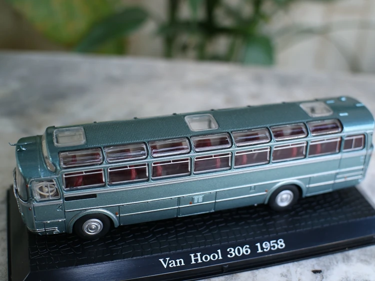 Высокая имитация бельгийского VanHool 306-1958 винтажный автобус, 1: 72 модели автомобилей из сплава, металлические Литые изделия, коллекционные игрушечные транспортные средства