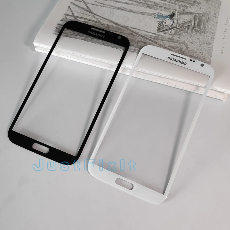Детали для передних стеклянных линз Samsung Galaxy Note 2 N7100 GT N7105 ЖК дисплей Сенсорная