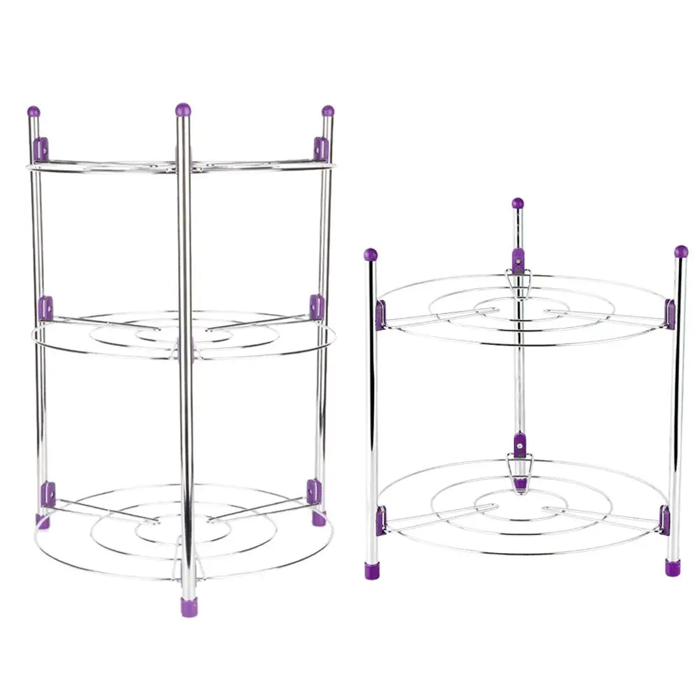 

Multi-functional Kitchen Storage Rack Stainless Steel Pan Pot Organizer Rack Multi-layer Rack Height-Adjustable Shelve