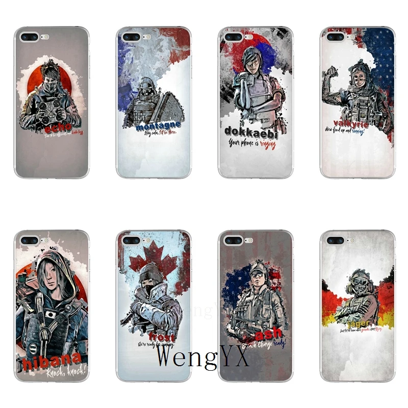 

Rainbow Six Siege game hero Slim silicone Soft phone case For Huawei Honor 4C 5A 5X 5C 6 Play 6X 6A 6C pro 7X 8 9 Lite V8 V10