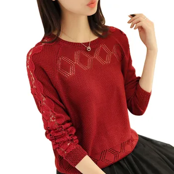 

Women Cashmere of hollow mesh shirt Sweater Spring Knitted Thin Pullovers O-Neck Loose Knitwear Summer Style Knitted Sweaters