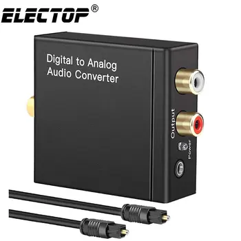 

Hot Digital to Analog Audio Converter Optical Toslink Coaxial to RCA Audio Adapter AUX 3.5mm Jack Headphone with Optical Cable