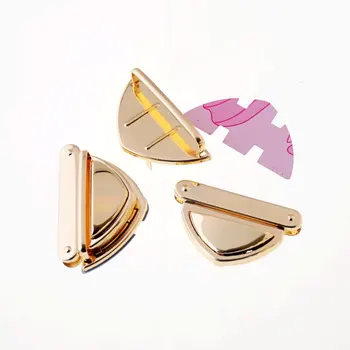 

Free Shipping-5 Sets Rose Gold Color Handbag Bag Accessories Purse Twist Turn Lock 34x52mm J3599