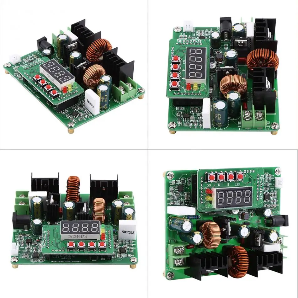 DC-DC цифровой 2 в 1 Повышающий Модуль напряжения повышающий Регулируемый понижающий преобразователь 38 в 6A