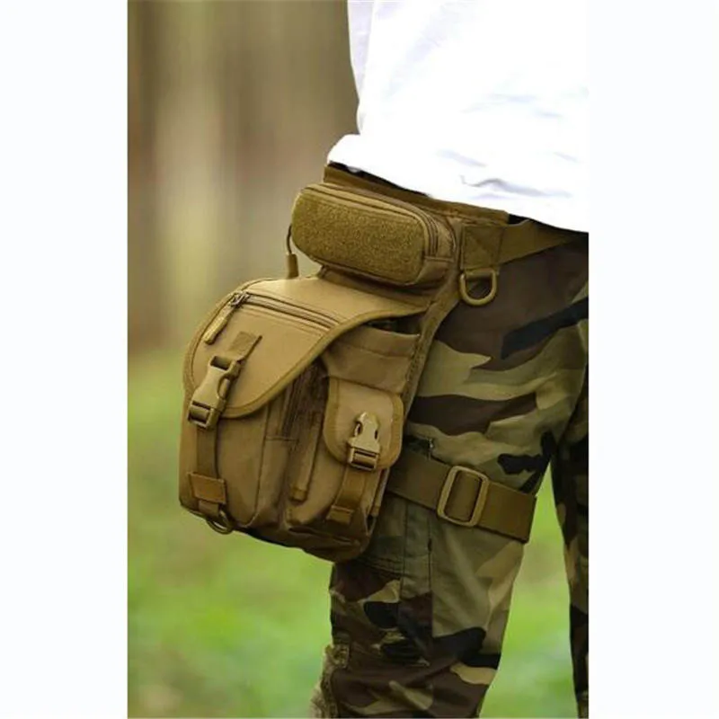 

Hot buy Nylon Thigh Leg Drop Bag Waterproof Man Travel Hip Belt Bum Fanny Pack Casual Military Waist Packs free holograms