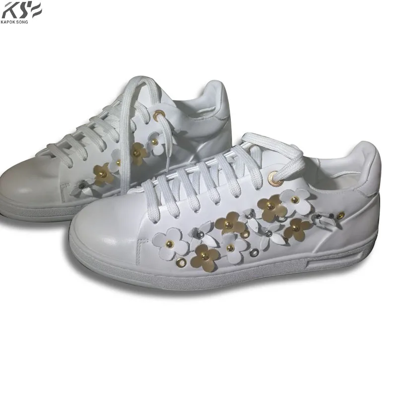 Женские кроссовки корова действительно кожаные туфли на плоской подошве Роскошные Дизайнерские брендовые повседневная обувь новые модные...