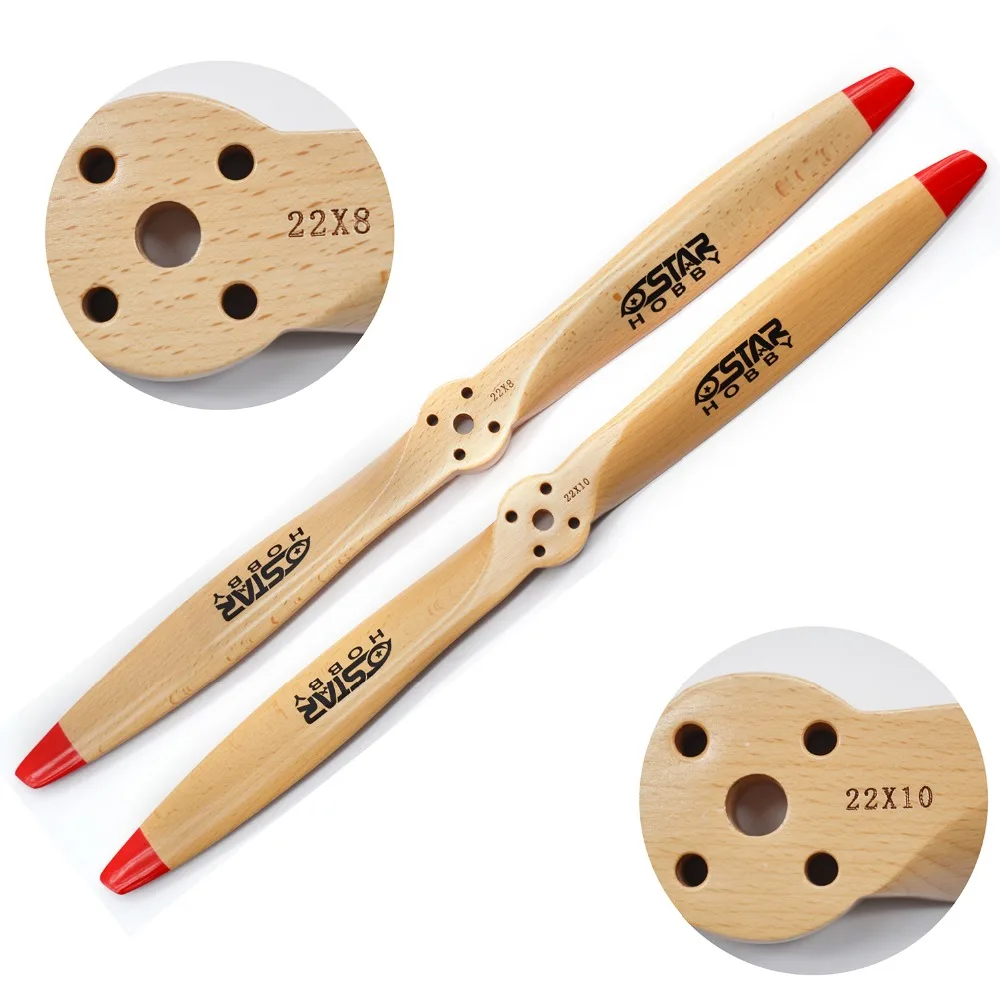 

6STARHOBBY Standard Wooden Propeller Beech Prop Drilled Propeller 22x8 22x10 Inch for RC Gas DLE EME MLD Engine