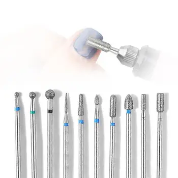

10Pcs Nail Polishing Mill Head Alloy Brushes Ball Manicure Grinding Machine Rotary Burr Pedicure Tools