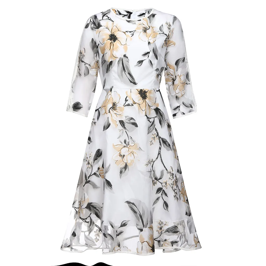 Женские облегающие платья из органзы с круглым вырезом укороченными рукавами и