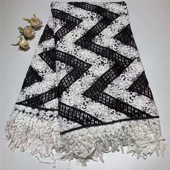 

Tollola 2019 Water Soluble Laces African Cord Lace Fabric High Quality Embroidered African Guipure Lace Fabric For Party Dress
