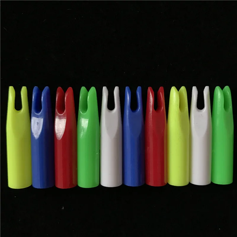 

100pcs Archery Arrows Nocks Plastic Outwear Tail Used For OD 6mm Hunting Arrow Wood/Bamboo Shaft