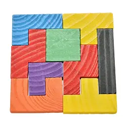 1 шт. Горячие Деревянный Tangram головоломки логические головоломки игрушки Тетрис образования Kid Игрушка Детский подарок Детские игрушки