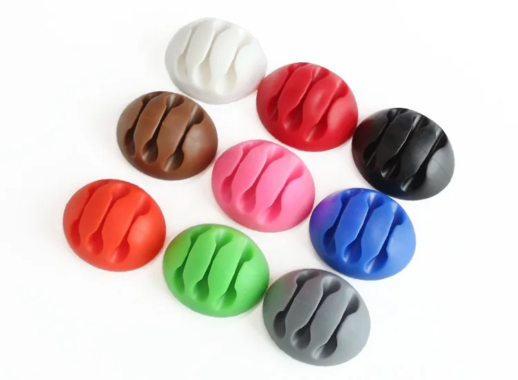 

10Unit Cable Wire Desktop Solid Line Power Cord Data Line Hub Holder Cable Wire Organizer Clip USB Charger Cord Holder