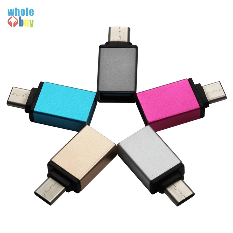 

100pcs/lot USB C Adapter Type C to USB 3.0 Adapter Type-C Adapter OTG Cable For Macbook pro Air for Samsung S10 S9 USB OTG