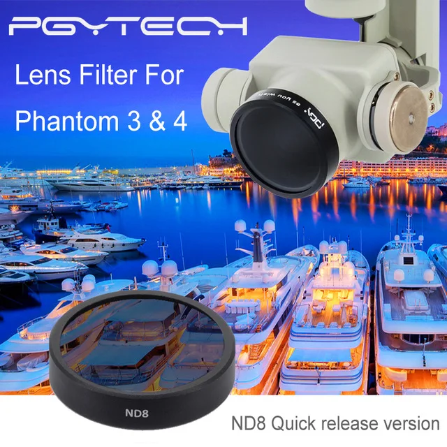 Buy Cheap PGY DJI phantom 4 phantom 3 ND8 lens filter UAV Quadcopter drone parts accessories Gimbal Camera Neutral Density 8 Filter