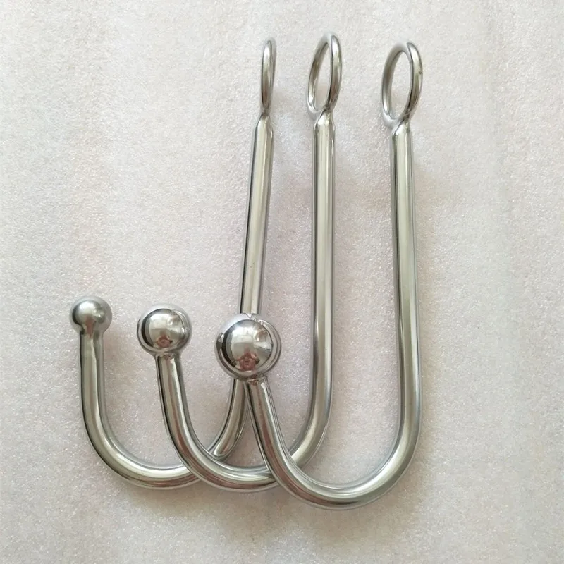 Stainless Steel Metal Different Size Ball Anal Hook Sex Toys for Woman