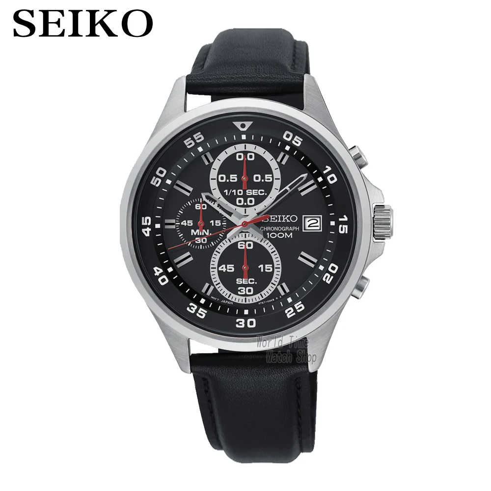 Seiko часы для мужчин люксовый бренд водонепроницаемые спортивные наручные часы солнечные часы хронограф кварцевые часы для мужчин s часы Relogio Masculino - Цвет: SKS635P1-A