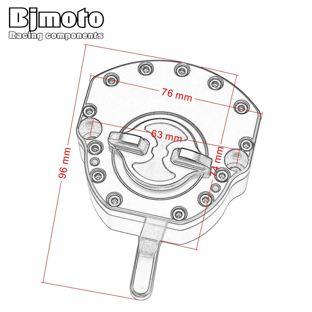 BJMOTO ЧПУ MT07 MT09 R3 R25 мотоциклов демпфер руля StabilizerLinear Обратный безопасности Управление Z800 Z900 Z1000 GSXR R1 R6 FZ1