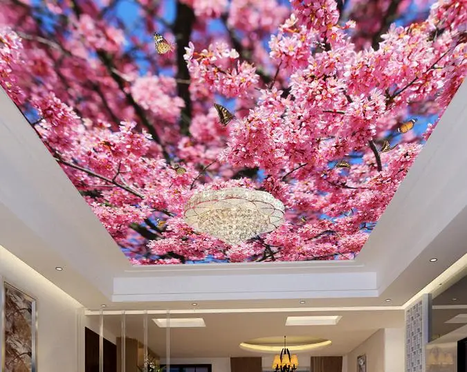 

3d ceiling murals wallpaper customize Beautiful Peach wallpaper living room 3d ceiling wallpaper 3d stereoscopic wallpaper