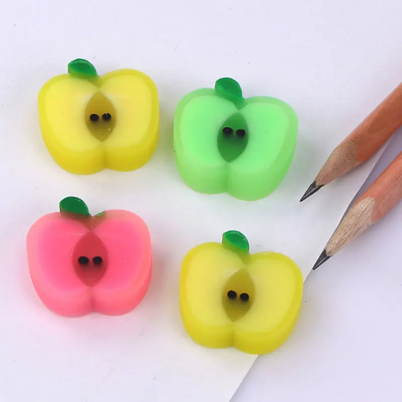 Buy 4 pcs/lot Cute apple shape rubber eraser kawaii