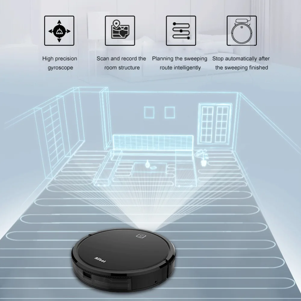 Aiibot V9s Robot Vacuum Cleaner Sweep Mop&Simultaneously For Hard Floors&Carpet Household&Strong Suction Infrared Sensors
