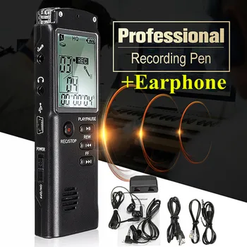 

8GB USB Voice Recorder Rechargeable LCD Digital Audio Voice Recorder Dictaphone MP3 Play With Earphone Built-in Microphone
