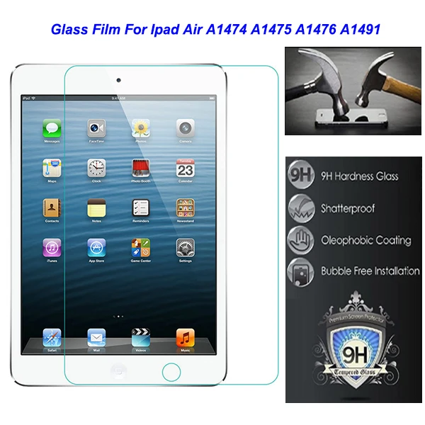 imágenes para Para Apple Ipad Ipad5 aire 5 A1474 A1475 A1476 A1491 Seguridad 9.7 "0.3mm Templado Película Protectora De Vidrio en Tablet imágenes para Para Apple Ipad Ipad5 aire 5 A1474 A1475 A1476 A1491 Seguridad 9.7 "0.3mm Templado Película Protectora De Vidrio en Tablet
