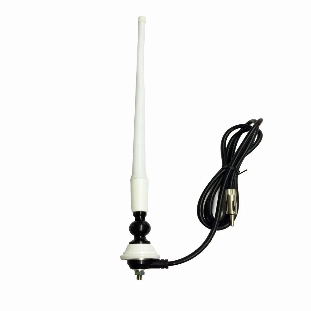 White Marine Radio Antenna Waterproof Flexible Rubber Duck Dipole FM AM