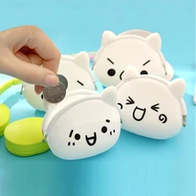 10 шт./упак. силиконовый гель Кошельки мини dime Сумки нулевой бумажник короткие белые кошелек для детей Прямая