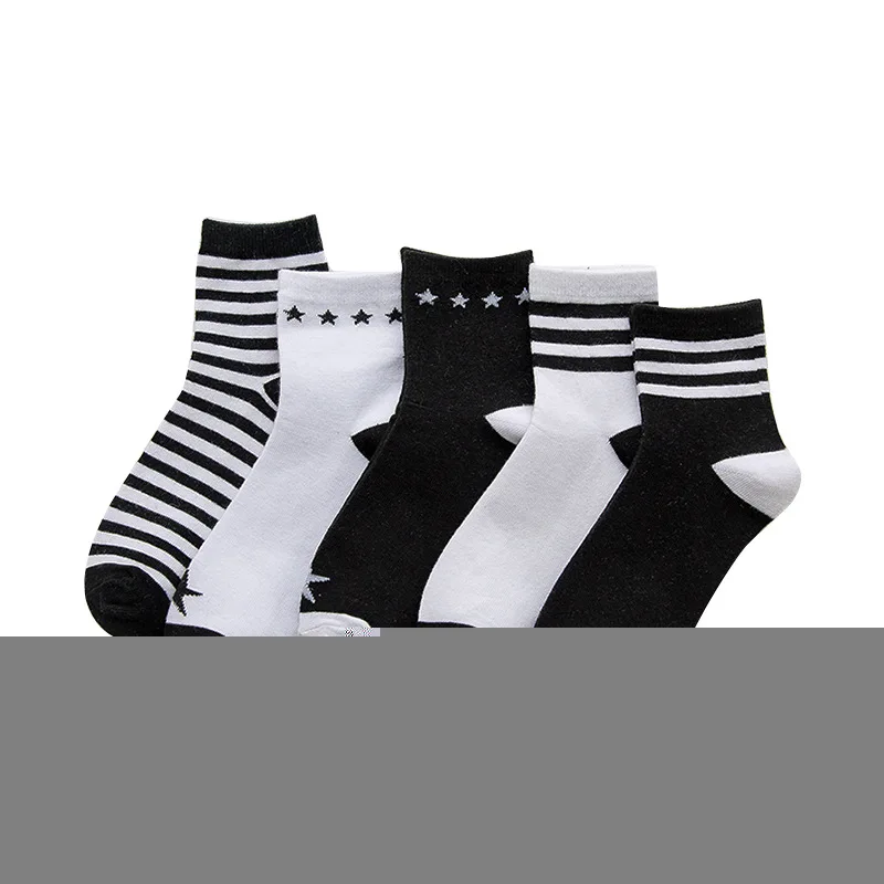

NEW 5pcs/lot women socks cotton Knitting Spring New Cotton Striped Star Sox Leisure Breathable Factory Wholesale SX3