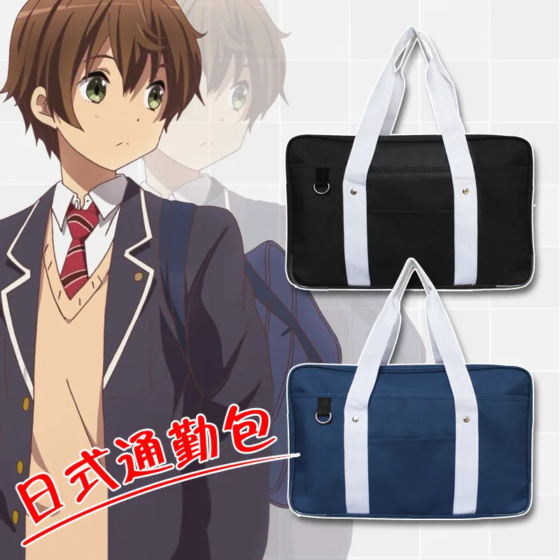 

Japan Commute Bag Unisex Preppy Style School Bag Cartoon Bookbag Student bag Rectangle Oxford Handbag 40x26x12cm Cosplay Bags