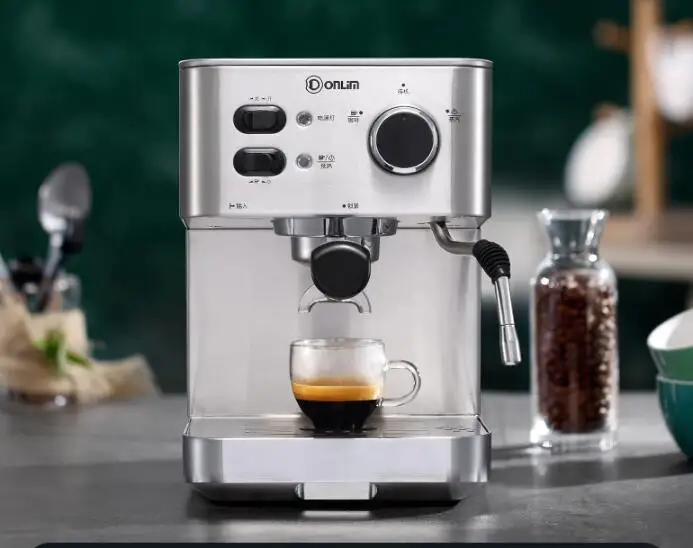 

220V 1050W 15Bar Maker Coffee Machine Italian Household Fully Semi-automatic Steam Adjustable Insulation Milk Foam