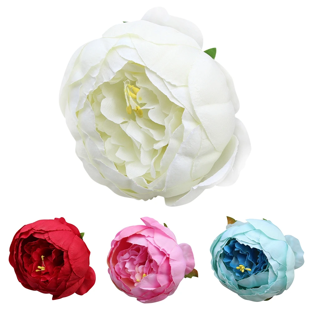 

1 pc Fake Small Silk Wreath Bud Heads Artificial Fake Flower Simulation Peony Wedding Party DIY Craft Bouquet Decoration