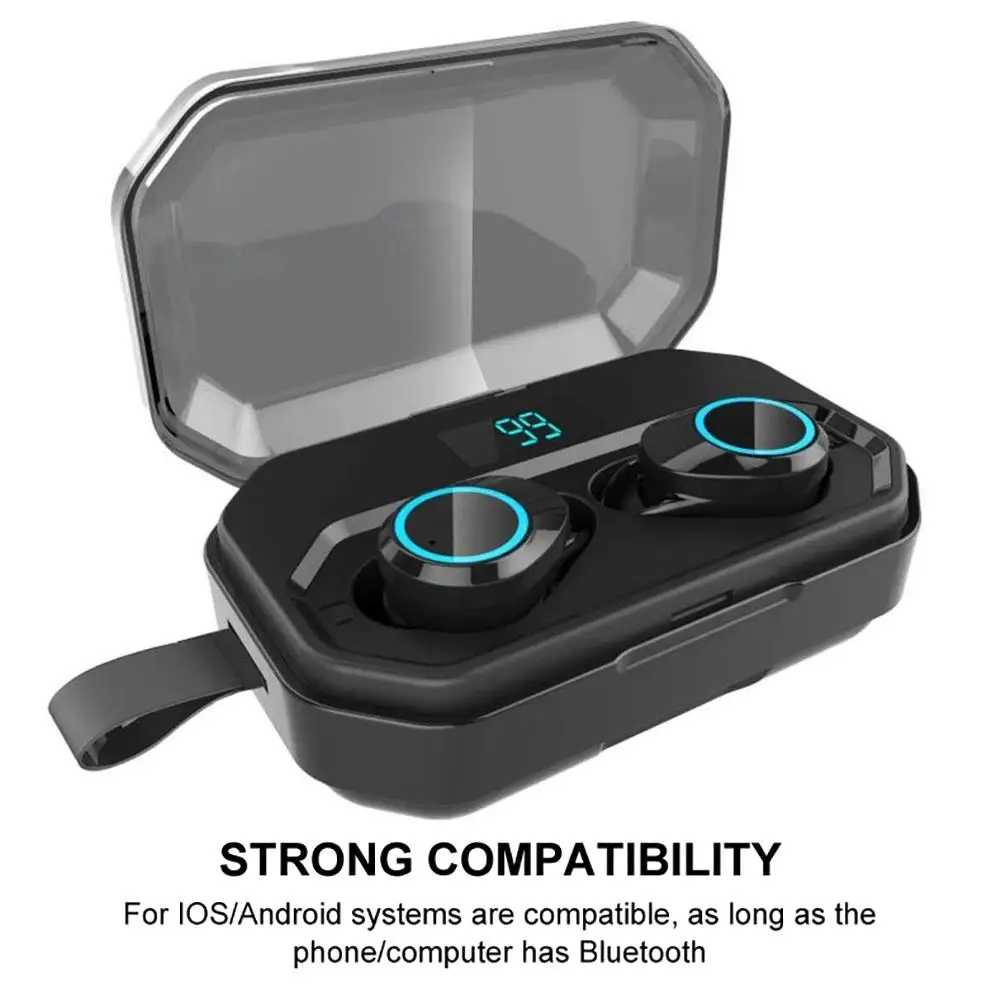 X6 Pro TWS Bluetooth 5,0 гарнитура Беспроводные умные наушники с цифровым дисплеем большой емкости зарядный чехол IPX7 водонепроницаемый