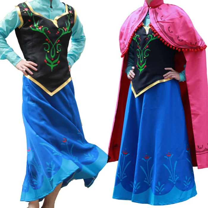 Princesa Anna Traje Del Vestido Anna Cosplay Para Adultos Disfraces De Halloween Para Para Frozen Anna Fantasy Dress Custom Halloween Costumes Funny Women Costume Discountcostume Beading Aliexpress