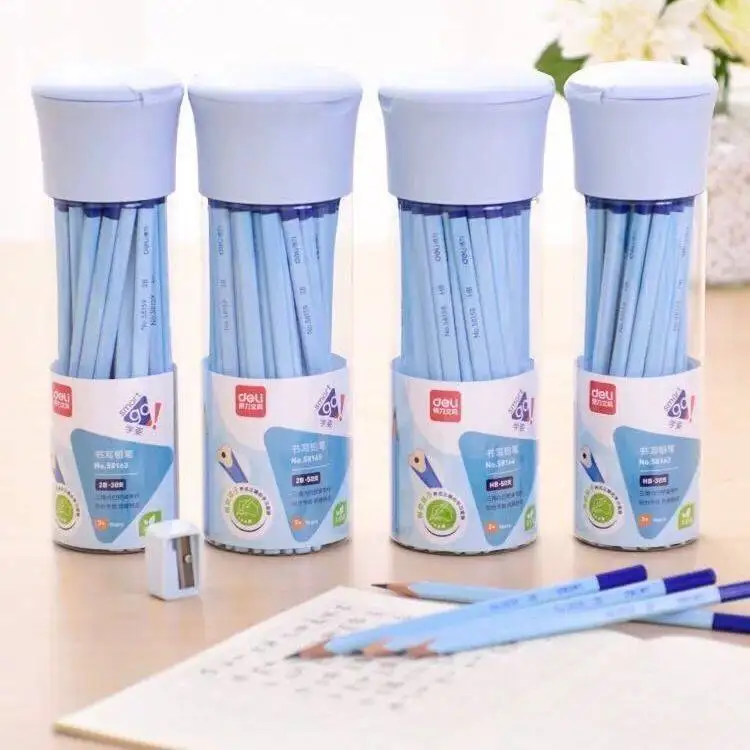 

[4Y4A] 50pcs/30pcs Gift Box Set Primary School Pencil Child Writing HB Pencil Inner Triangle Correction Grip 2B Pencil Painting