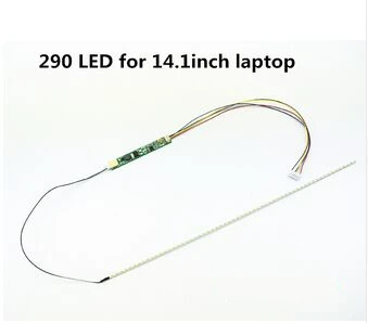 

20 parts / los 290mm adjustable brightness led backlight strips kit, update your 14.1 inch laptop lcd screen or led panel