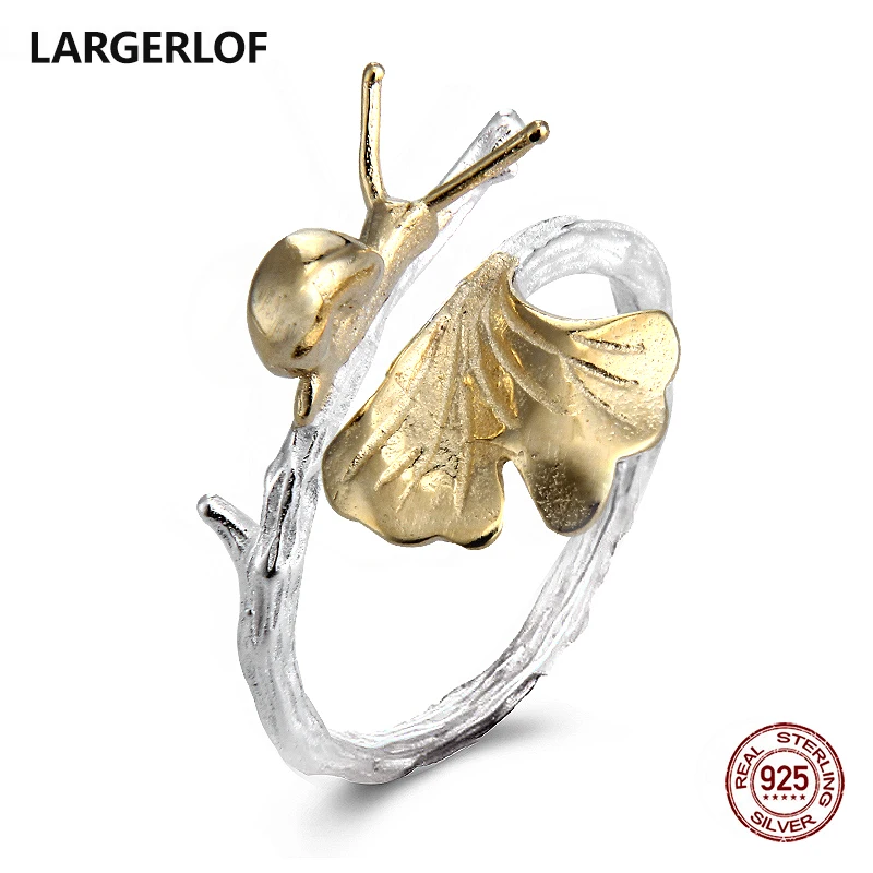 

LARGERLOF Ring Silver 925 Handmade Vintage Ring Women Fine Jewelry 925 Silver Jewelry Silver Ring RG470005