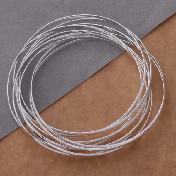 

AB135 925 wholesale silver bracelet, 925 silver fashion jewelry Ten times bracelet /gjaapaha cupallwa