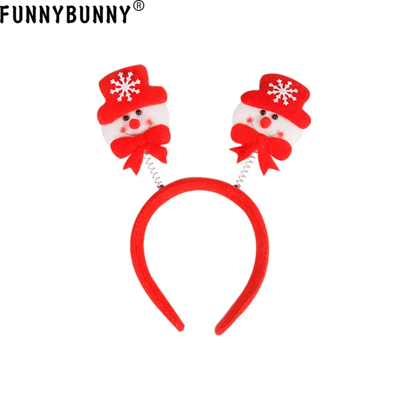 FUNNYBUNNY Рождественский повязка для волос аксессуары на голову Санта олень Снеговик на Рождество
