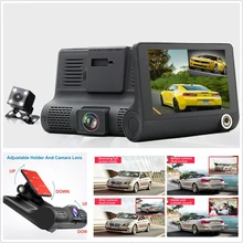 2017 New HD 1080P Car Dvr 3 Camara Lens Rear View 4 0 Inch IPS Screen